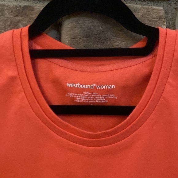 NWT Westbound Woman Orange tank top. 1X - Picture 2 of 5